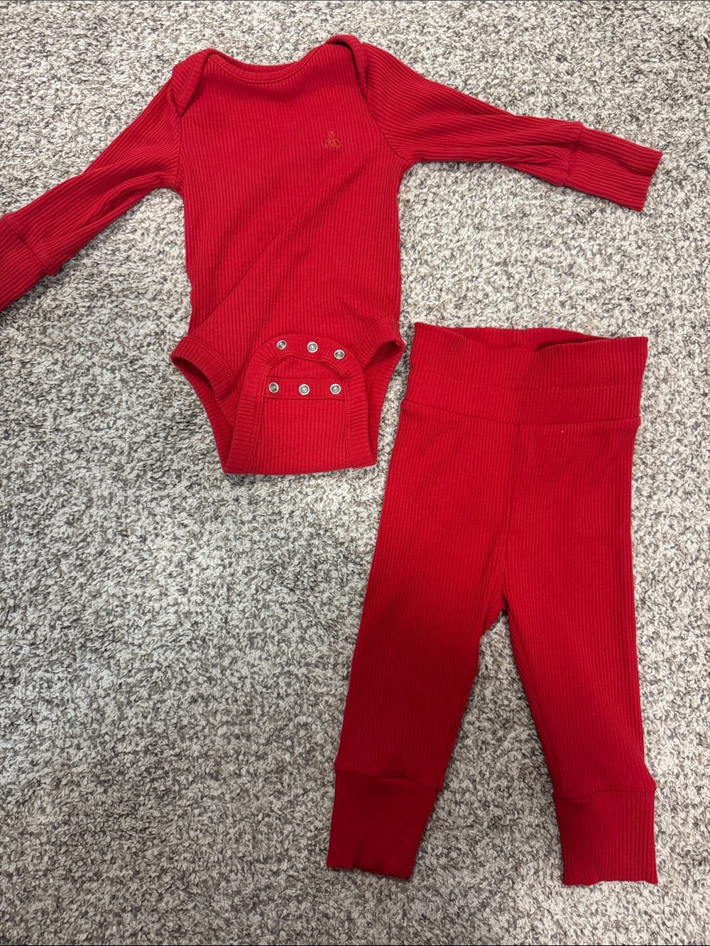 GAP Red Ribbed Baby Two-Piece Set - Grow With Me